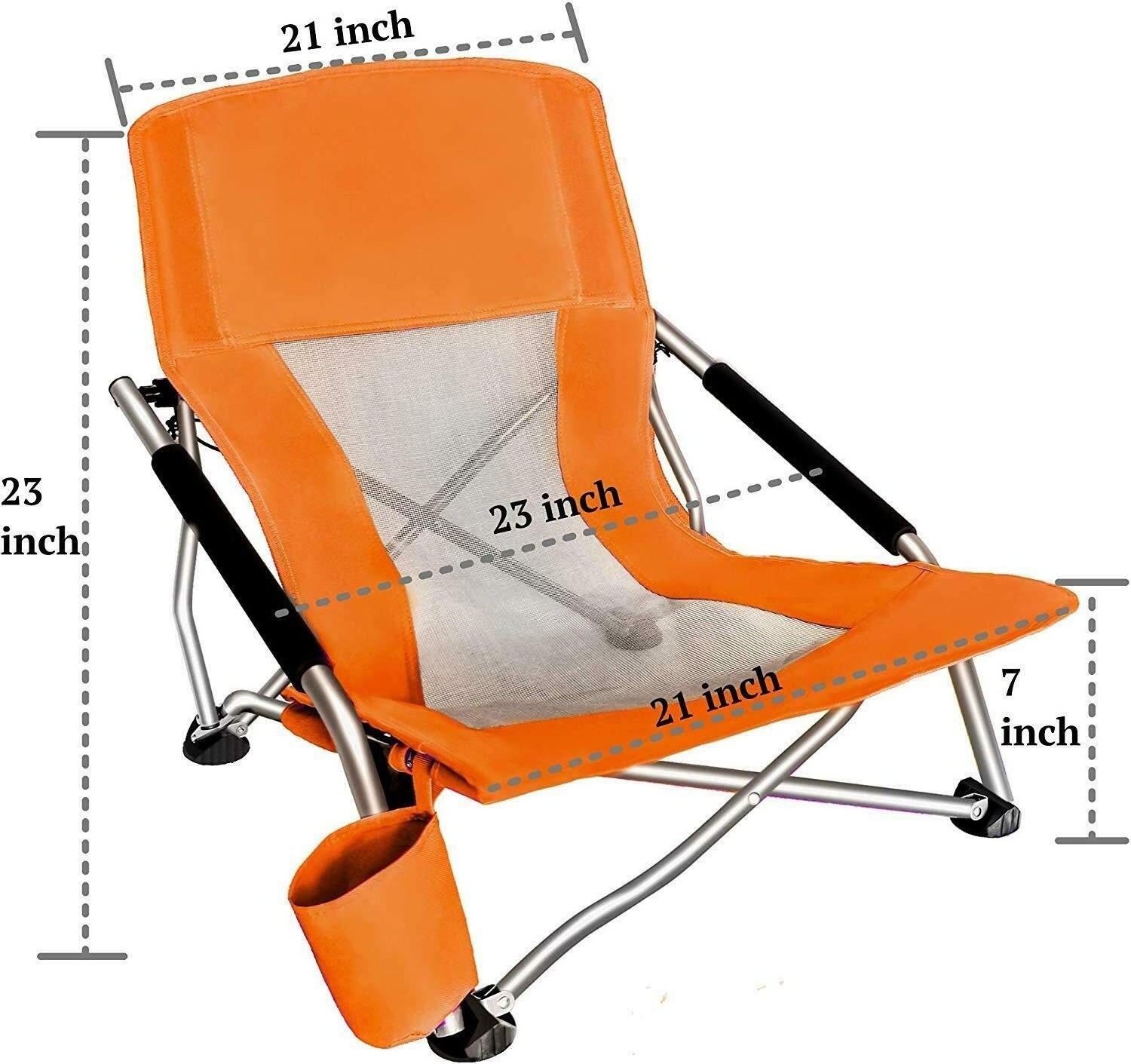 Low Profile Folding Chair for Camping Beach Chair with Carry Bag Outdoor Chair