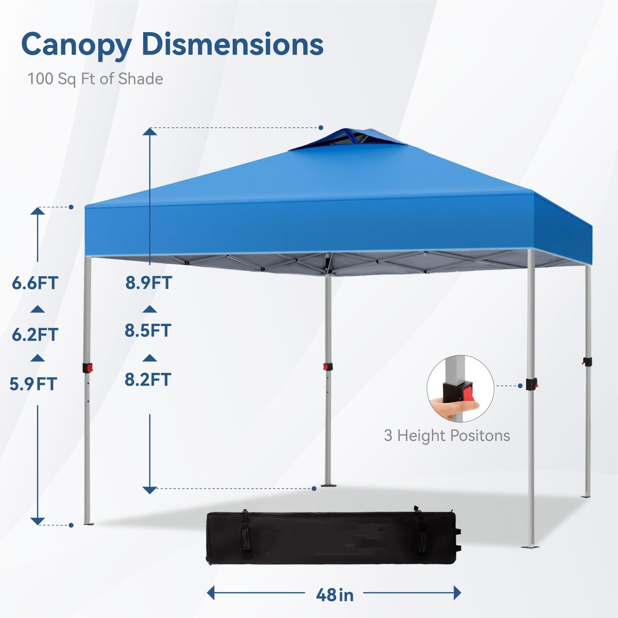 Outdoor Pop up Canopy 10'x10' Tent Camping Sun Shelter-Series Party Tent Waterproof  Gazebo Tent