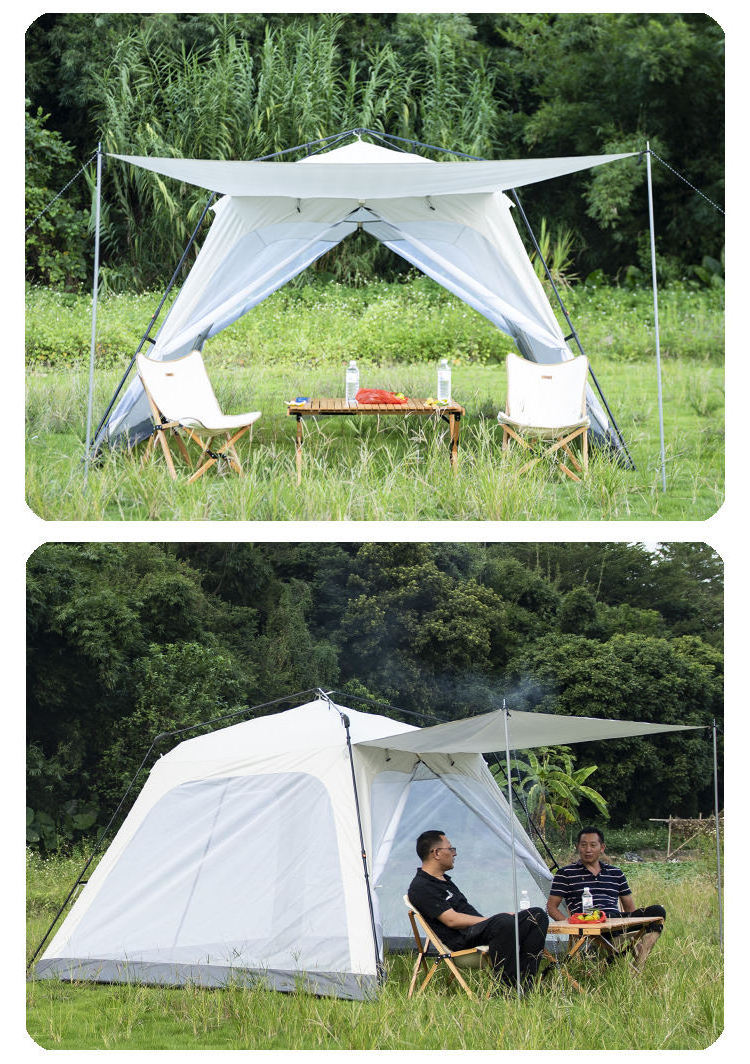 Custom Logo Double Layer Camping Tent Foldable Automatic Popup Tent High Quality Outdoor Tent