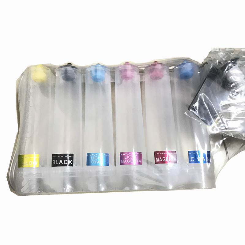 Alibaba Supplier 6 Colors Bulk CISS Refill Kits for Epson Stylus Photo 1390 1400 1410 R230 R270 Refillable Ink Cartridge