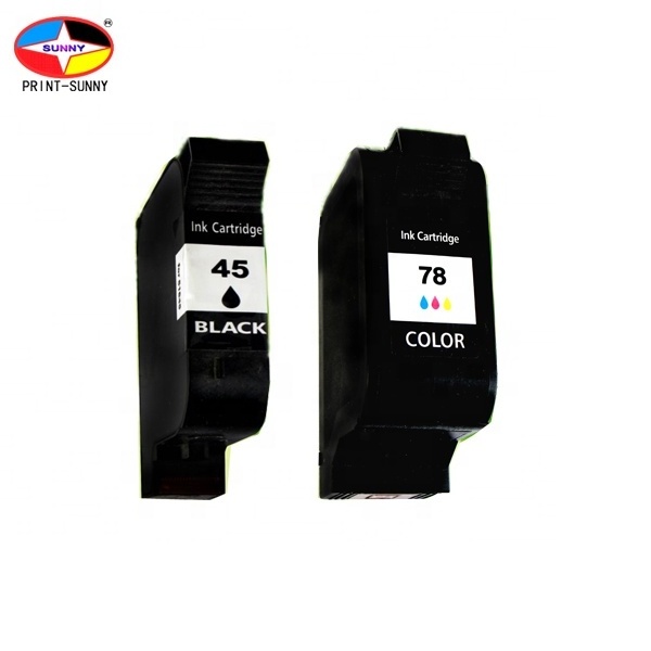 Factory Sale  51645A 45 45si 45ai 45a 6578D Remanufactured Black Ink Cartridge for HP45  78D for HP Deskjet 710c 830c Printer