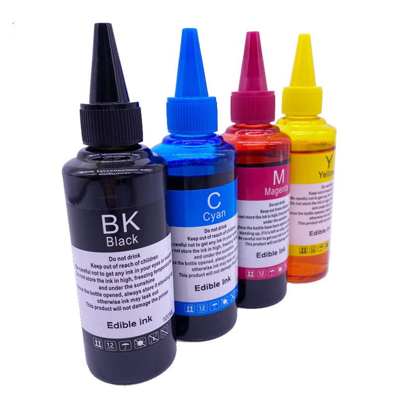 Factory Direct Sale 100ML Universal Edible Paper Ink For Epson Canon HP Brother Inkjet Printer Edible Ink