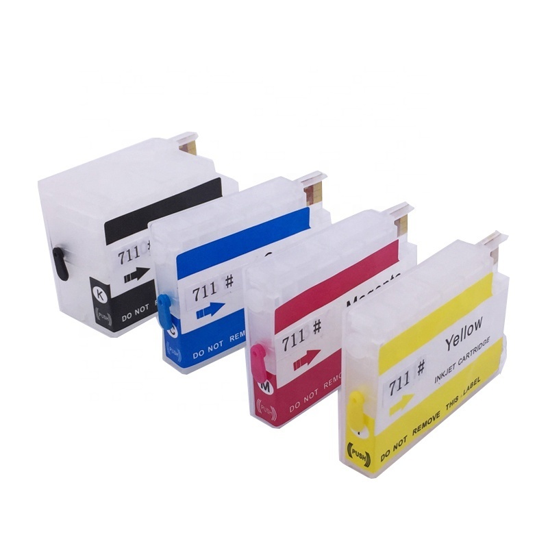 Factory Sale Refillable Ink Cartridge 711With Chip For HP Designjet T520 510 T120 T520 Printer