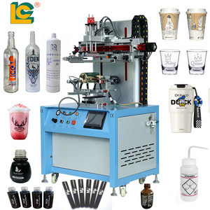 Plastic Cup Serigraphic Printing Machine LC Brand Semi Automatic Bottle Screen Printing Machine with Servo Motor