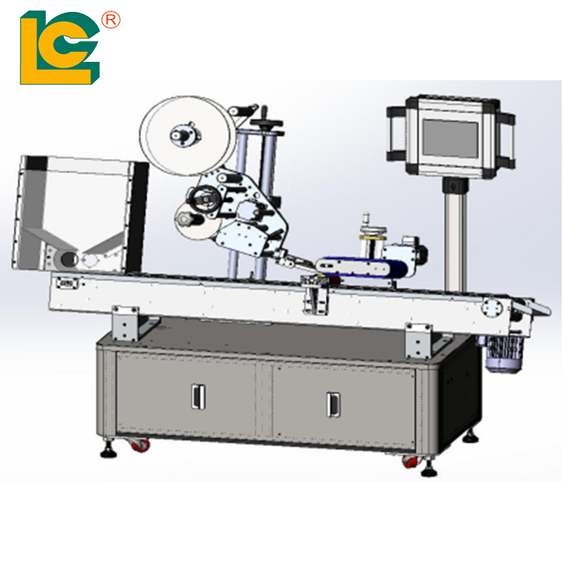 LC Brand Adhesive Sticker Label Applicator Water Ampoule Vial Automatic Round plastic Bottle tube Labeling Machine