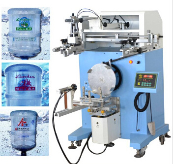 5 Gallon Mineral Water Bottle Cylinder Pneumatic Pvc Lotion Bottle Logo Printer Object Round Silk Screen Printing Machine