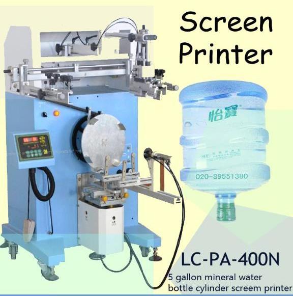 5 Gallon Mineral Water Bottle Cylinder Pneumatic Pvc Lotion Bottle Logo Printer Object Round Silk Screen Printing Machine