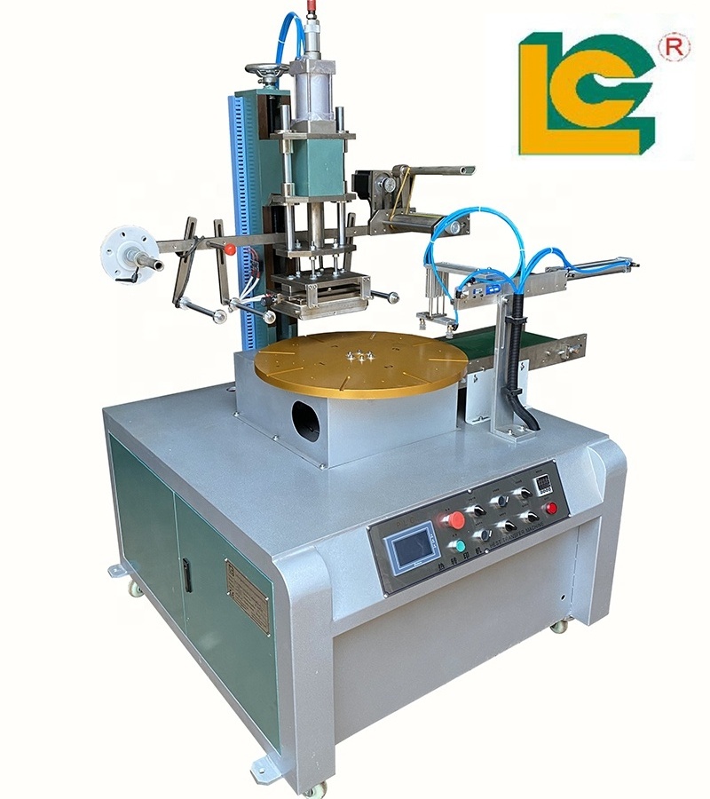 rotary gilding press machine for A5 notebook semi automatic plane surface hot stamping machine for wood leather gilding press