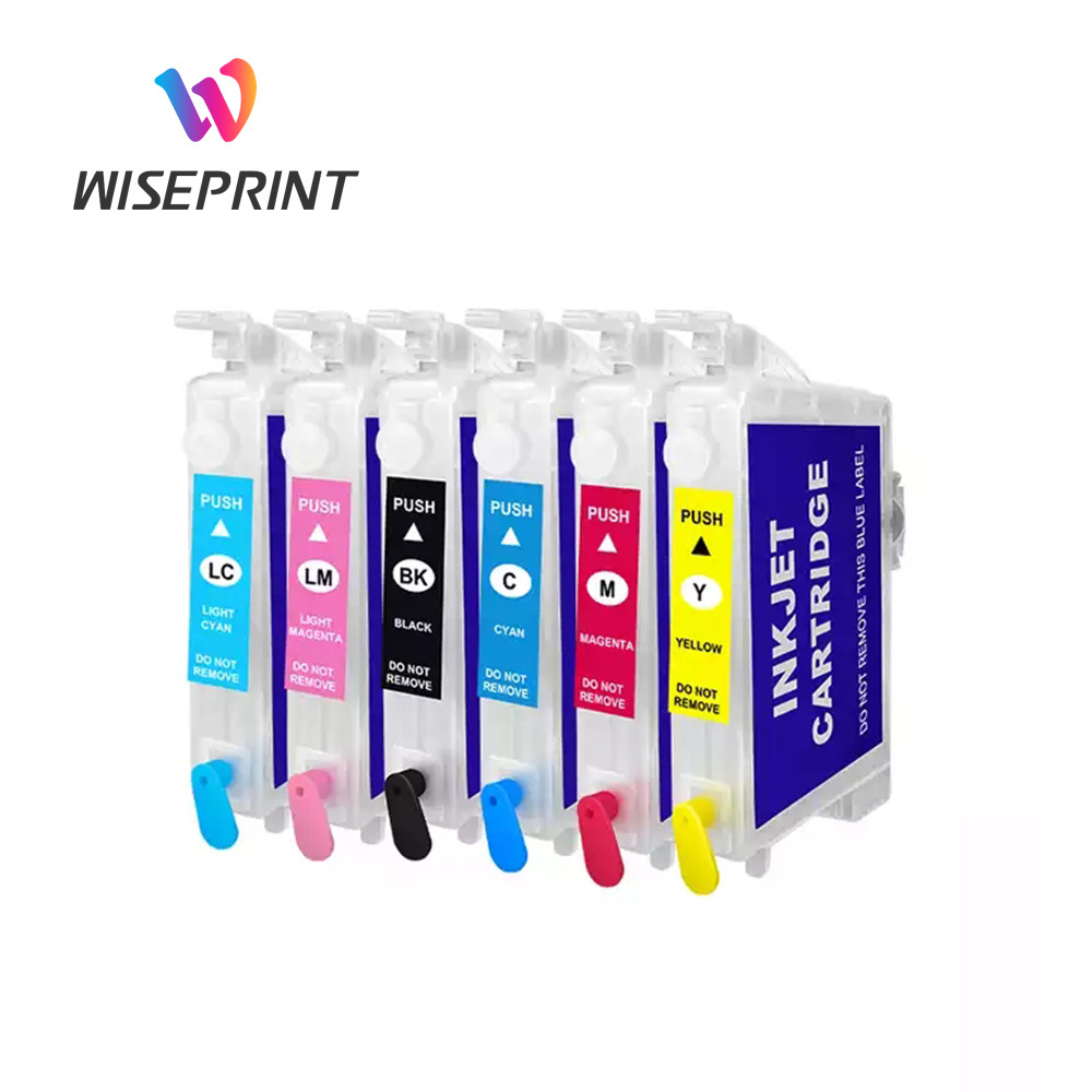 Wiseprint T0811-T0816 Premium Color Refill Ink Cartridge For Epson TX700 TX800 T50 TX710W TX650 TX810FW RX615 R270