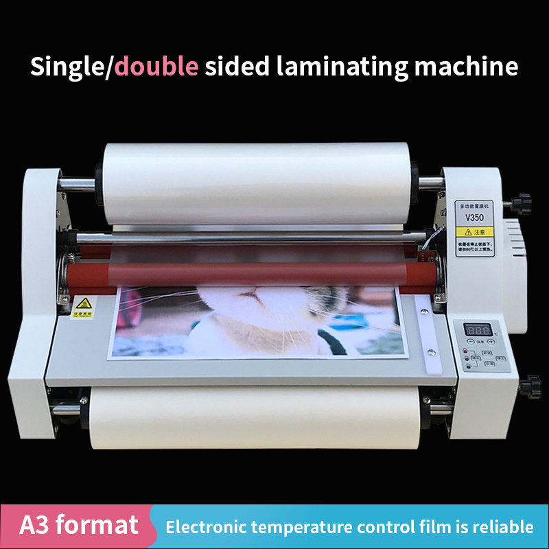 Dual-purpose large A3 automatic V350 hot and cold laminating machine