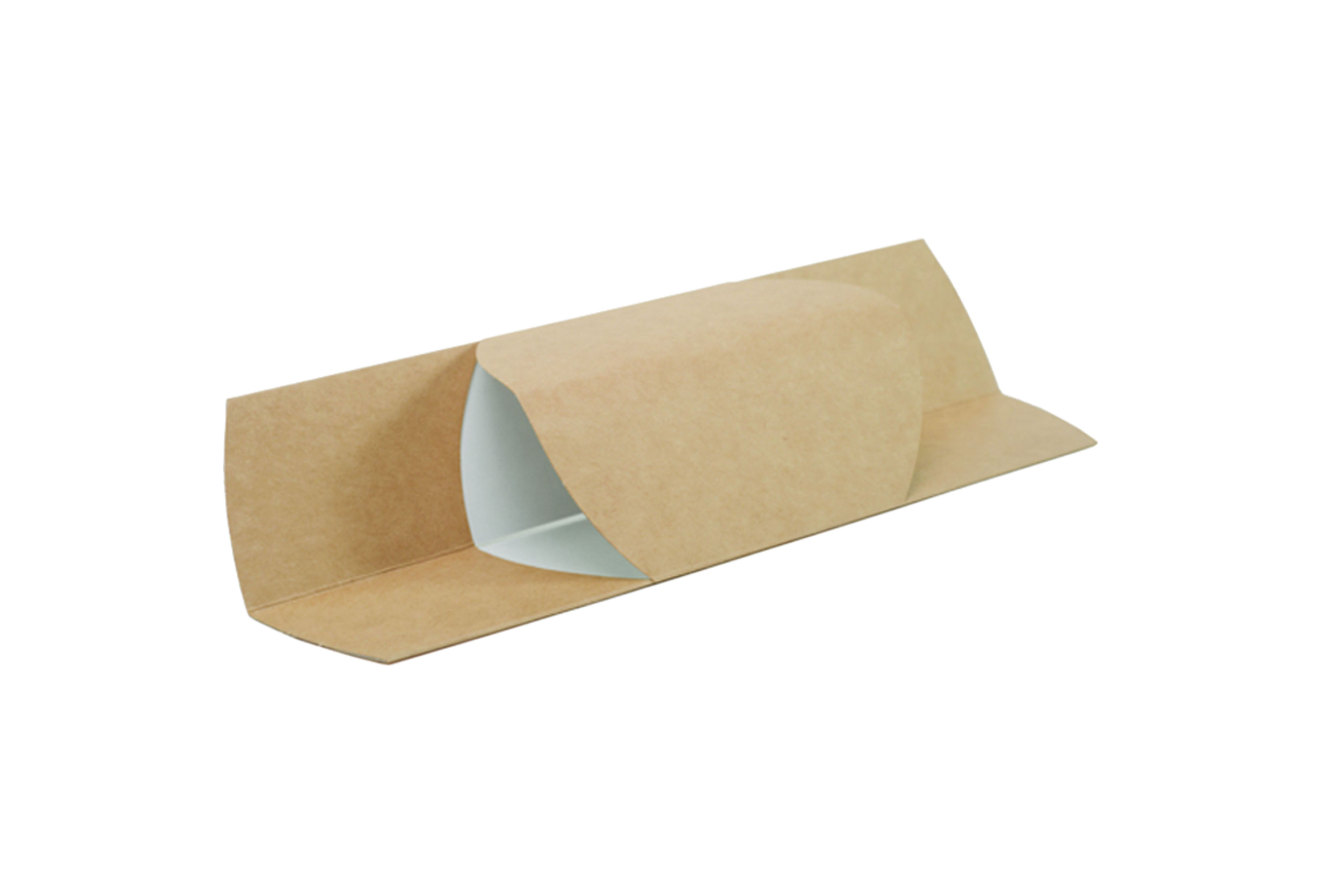 Double kraft scoop tortilla wrap packaging sleeve