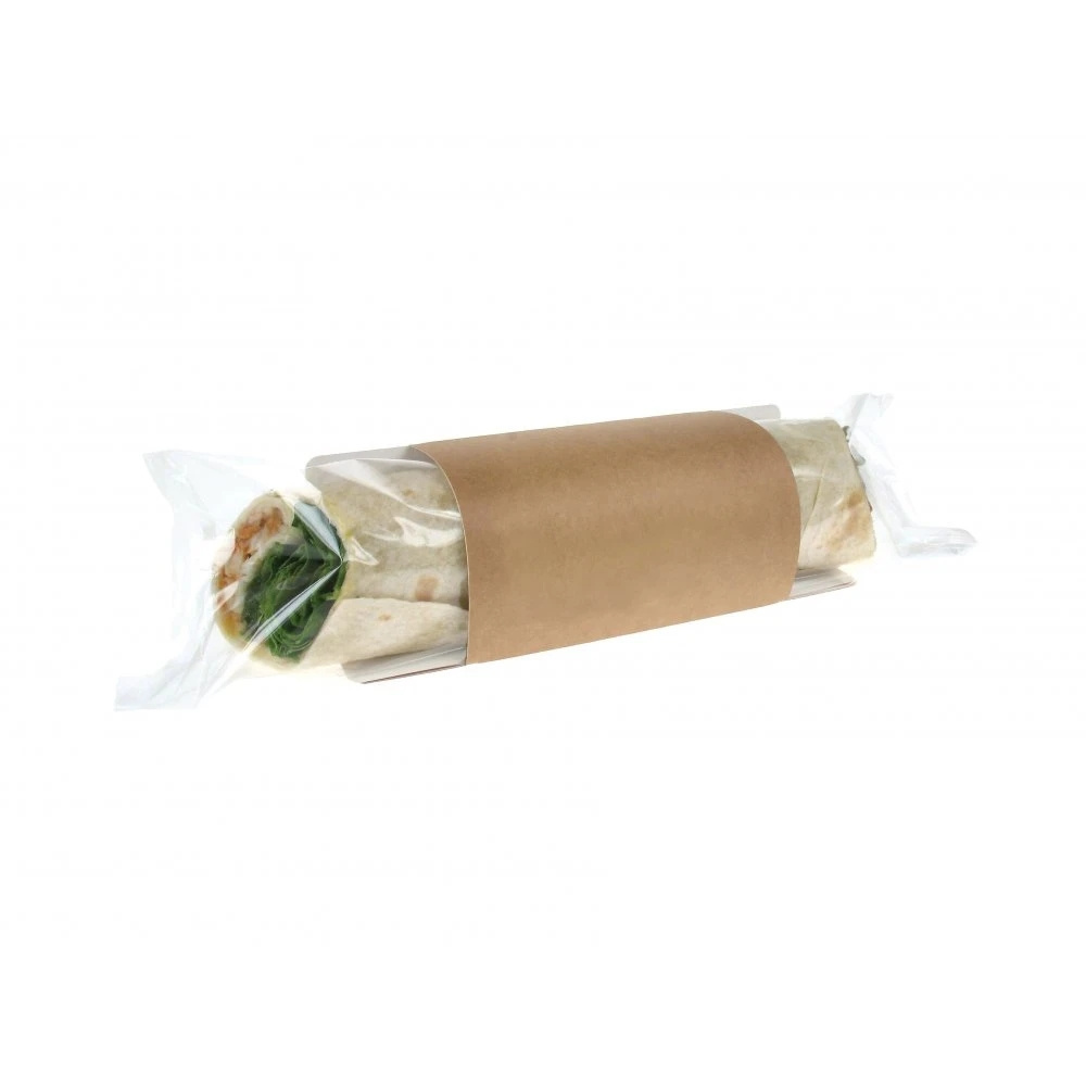 Double kraft scoop tortilla wrap packaging sleeve