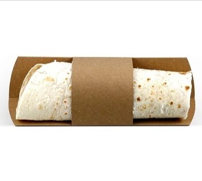 Double kraft scoop tortilla wrap packaging sleeve