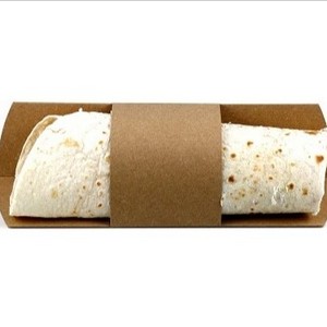 Double kraft scoop tortilla wrap packaging sleeve