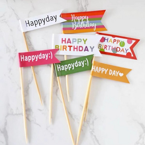 Handmade creative fruit toothpick flags