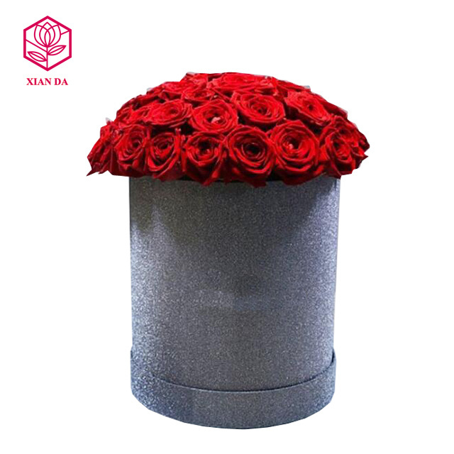 wholesale Luxury small round hat box velvet flower gift box