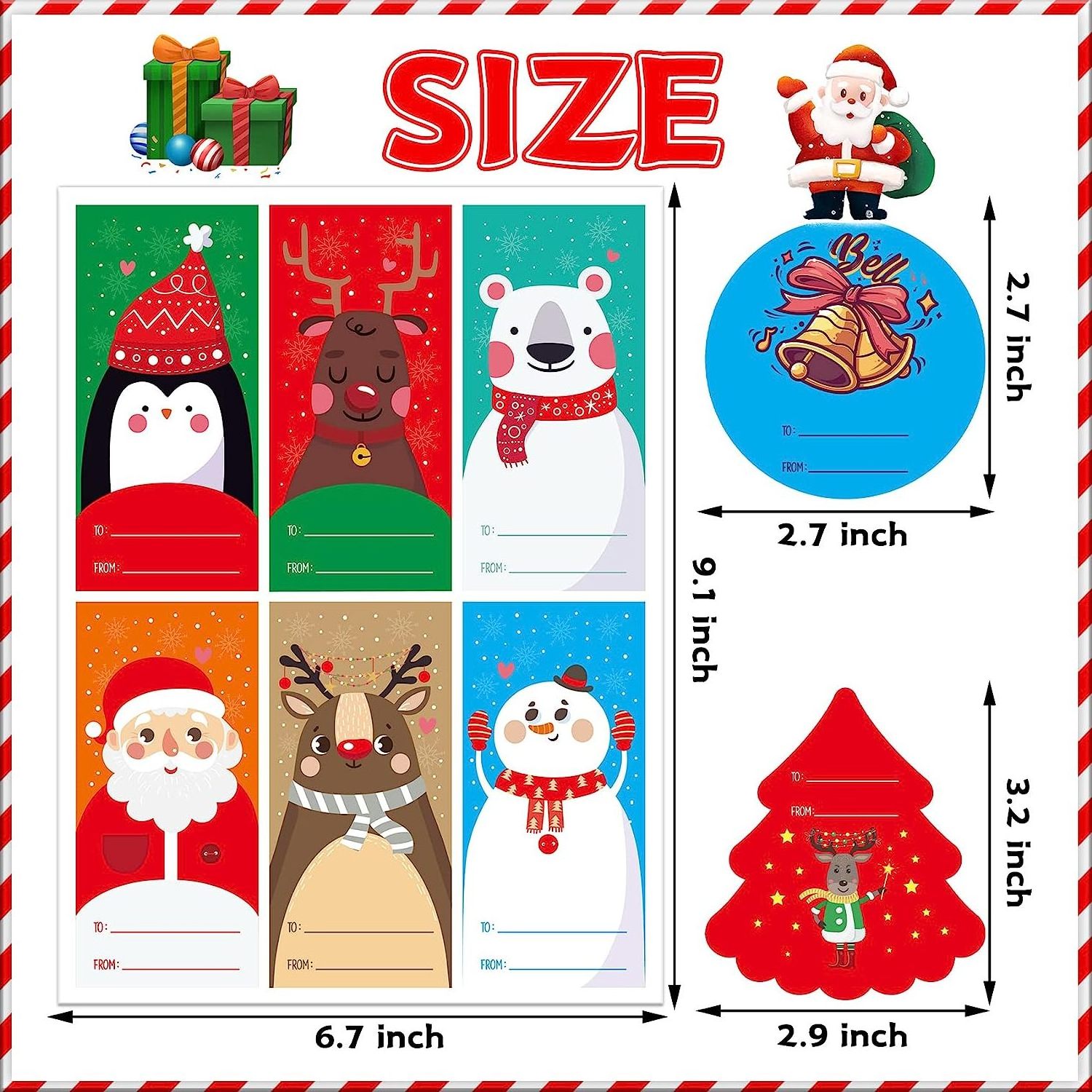 Customized reusable pvc kiss cut merry christmas decorations window glass static cling vinyl stickers