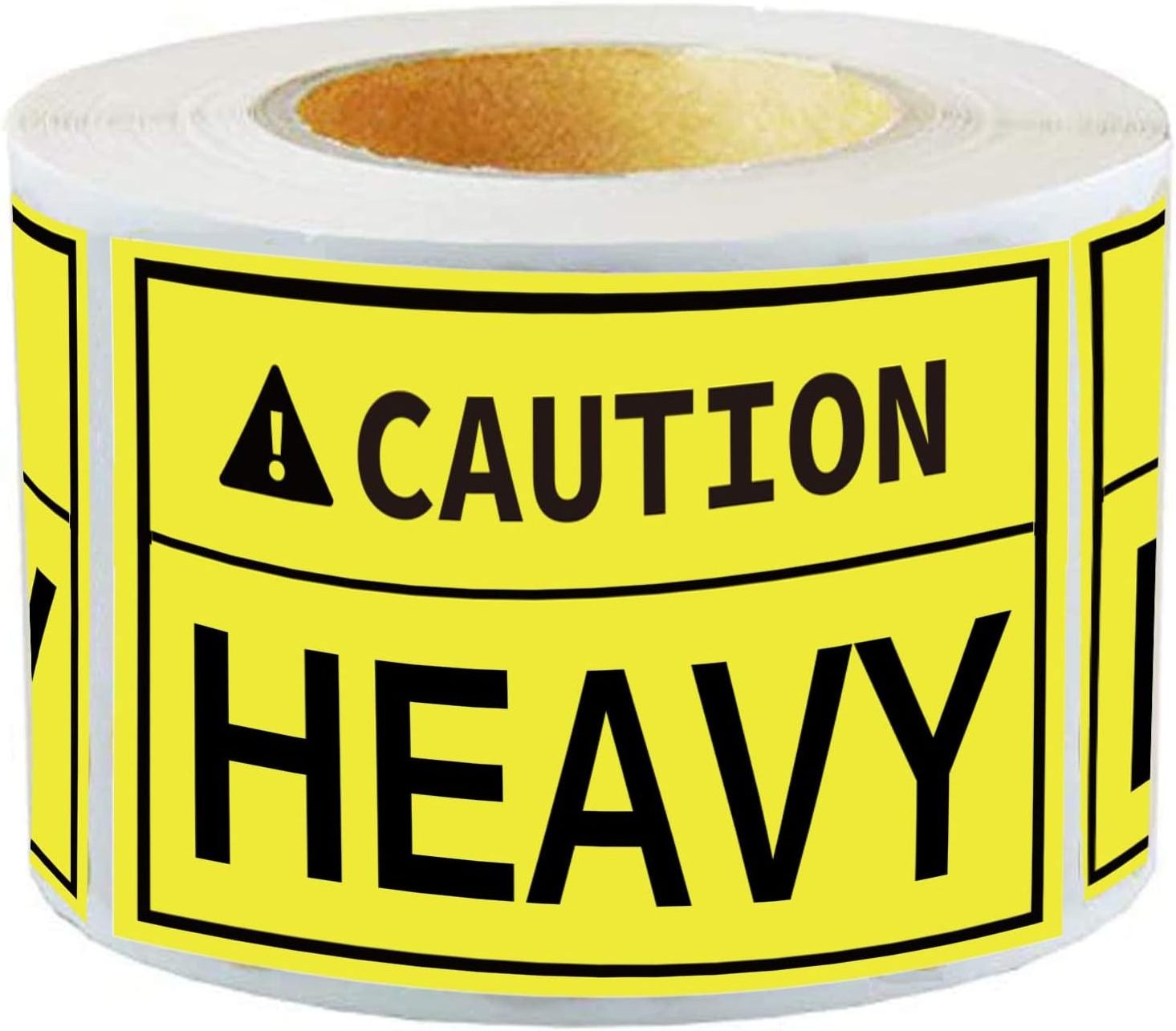 Printed Waterproof Heavy Object Team Left Required Package Caution Heavy Fluorescent Label Stickers for Shipping and Packing