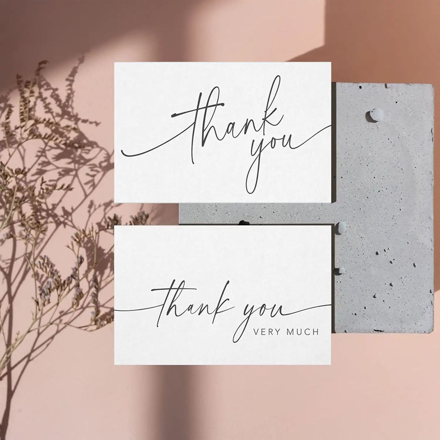 Thank You Cards with Kraft Envelopes and Matching Stickers for Business Baby Shower Wedding Small Business