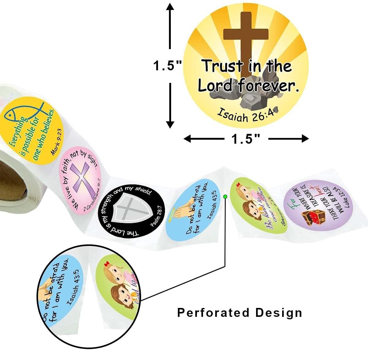 Christmas Religious Stickers for Kids Sunday School Christian Stickers Bible Verse Catholic Sticker for Church and Children