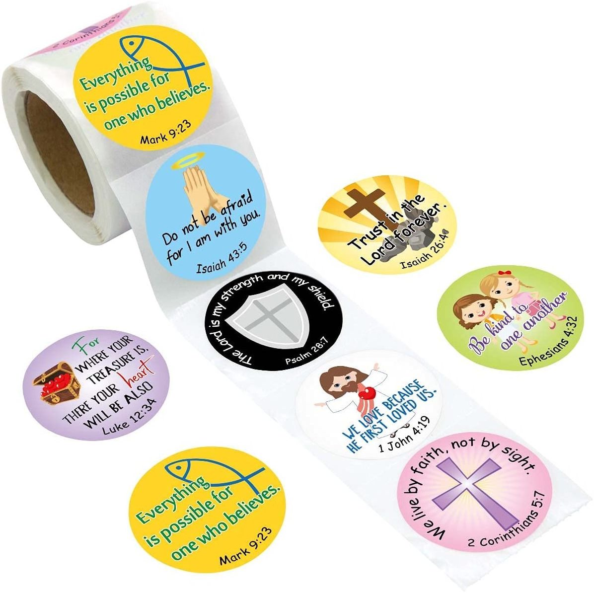 Christmas Religious Stickers for Kids Sunday School Christian Stickers Bible Verse Catholic Sticker for Church and Children