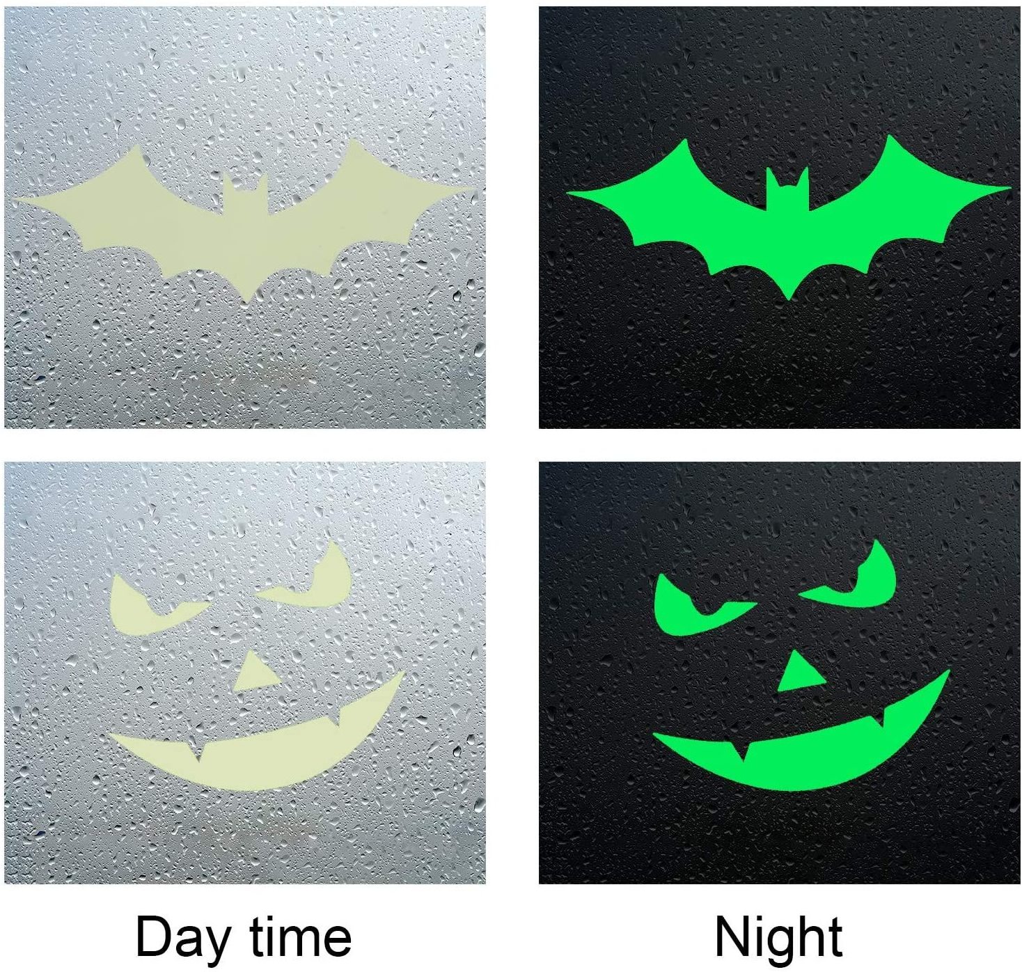 Halloween Party Supplies Waterproof Scary Bats Wall Decals DIY  for Indoor Outdoor Halloween Wall Decorations