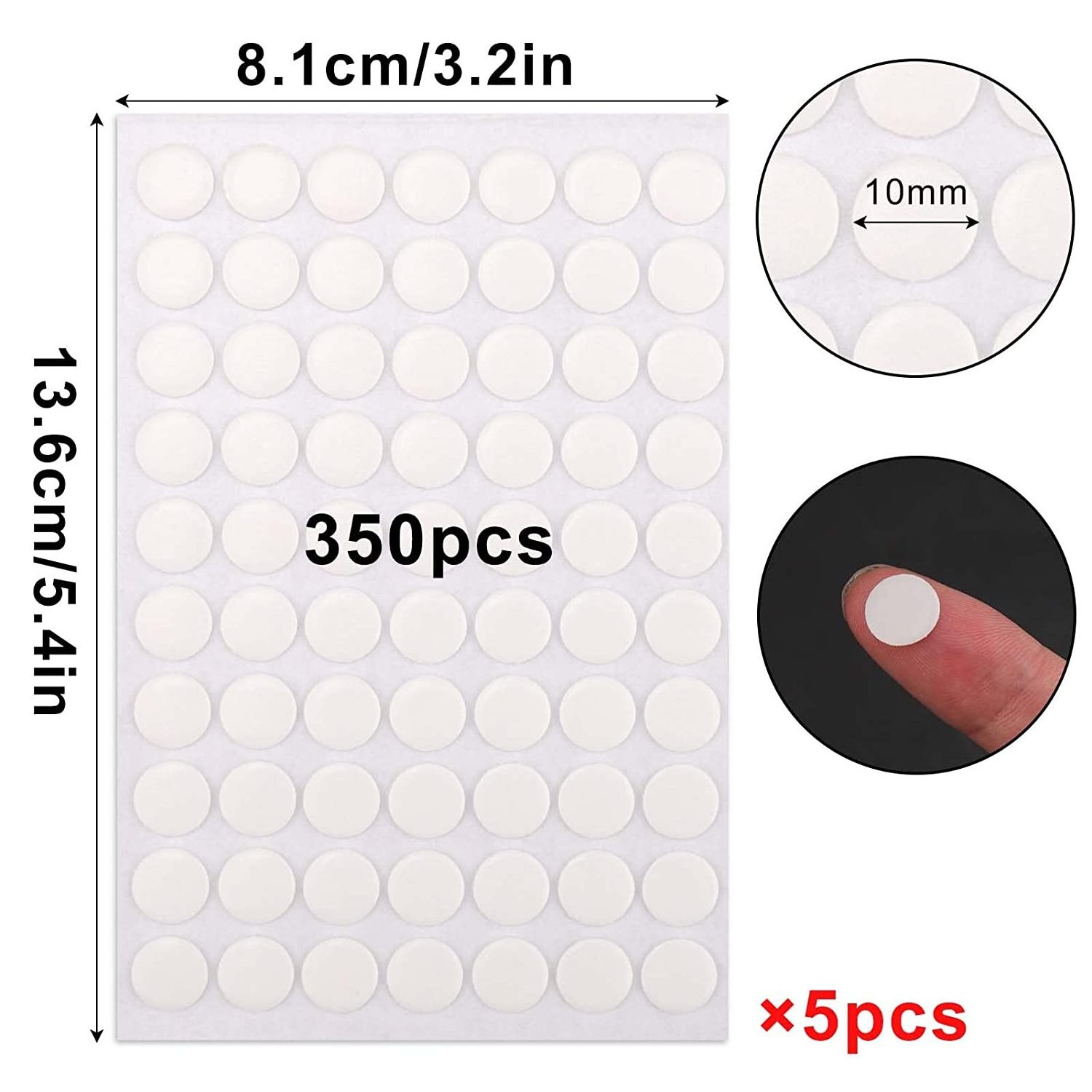 Clear Round Adhesive Dots Double Sided Adhesive Pad Sheet Tape