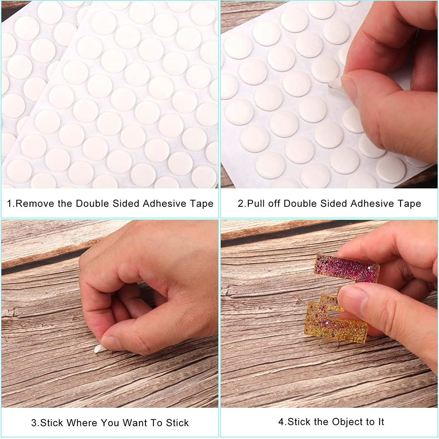 Clear Round Adhesive Dots Double Sided Adhesive Pad Sheet Tape