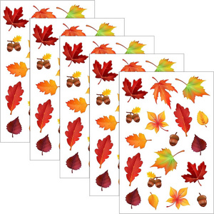 Fall Autumn Leaves Stickers Thanksgiving Stickers Maple Leaves Stickers Thanksgiving Party Supplies for Party and Classroom Deco