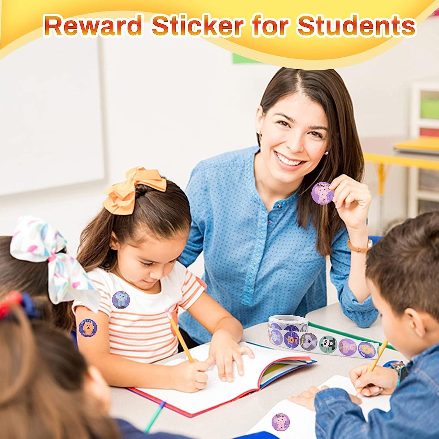 Rewards Stickers Cartoon Animal Cute Incentive School Stickers for Students Kids Teachers Classroom School