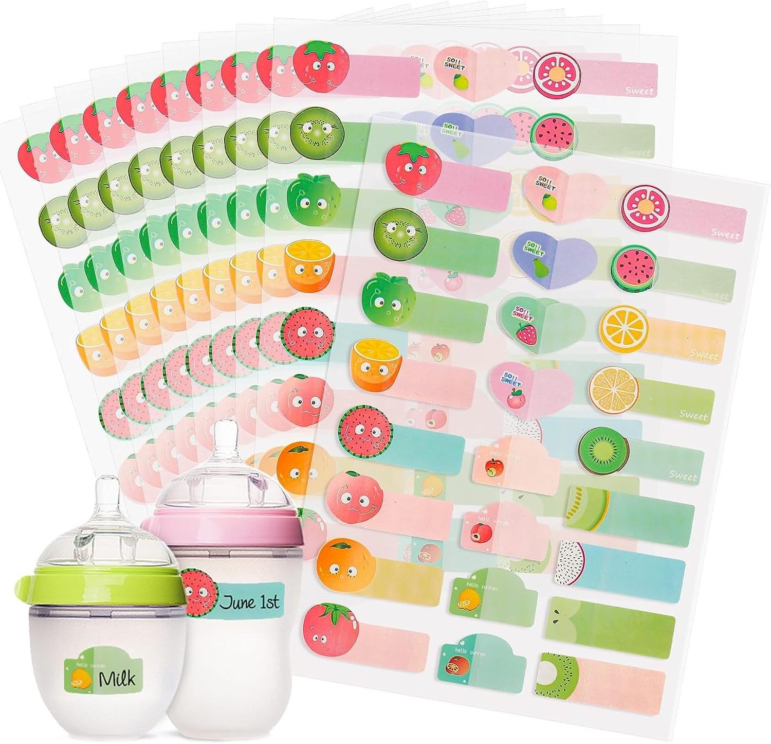 Baby Bottle Labels for Daycare Essentials Kids Name Labels Stickers for School Supplies Waterproof Sippy Cup Lunch Box Pacifier