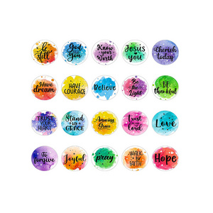 Inspirational Bible Verse Stickers Motivational Scripture Round bible stickers Faith Sticker Encouraging Decals for Prayer