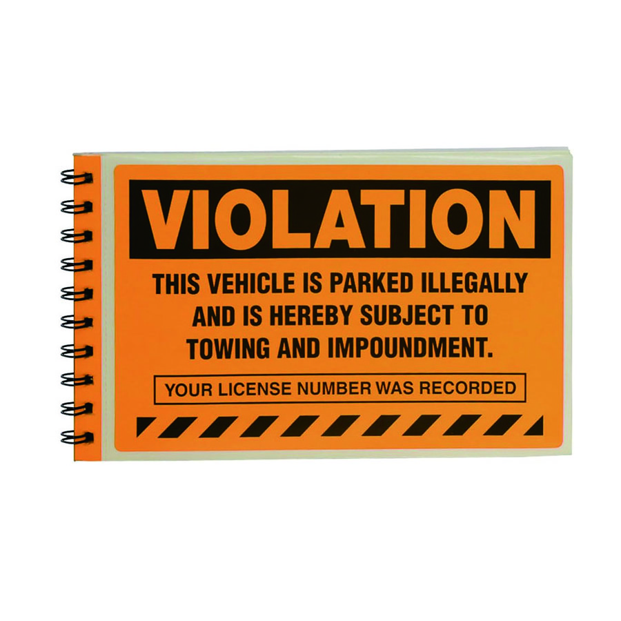 Parking Violation Stickers Vehicle Illegally Parked Subject to Impoundment Sticker Hard to Remove Write-On Tickets