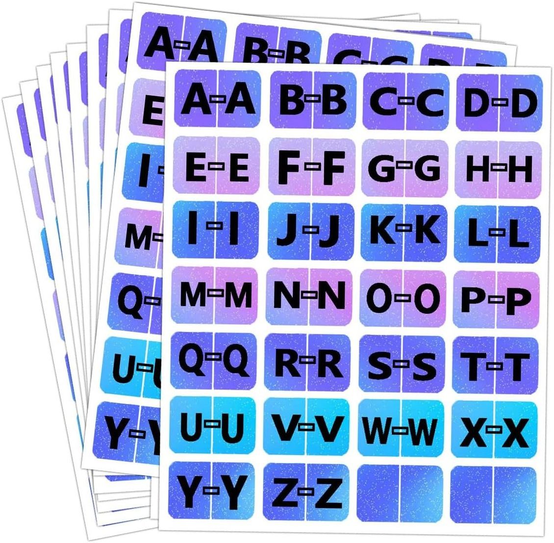 Alphabet Book Spine Labels A-Z Tab Dividers Stickers File Folder Labels Library Book Bin Shelf Labels for Classroom Organization