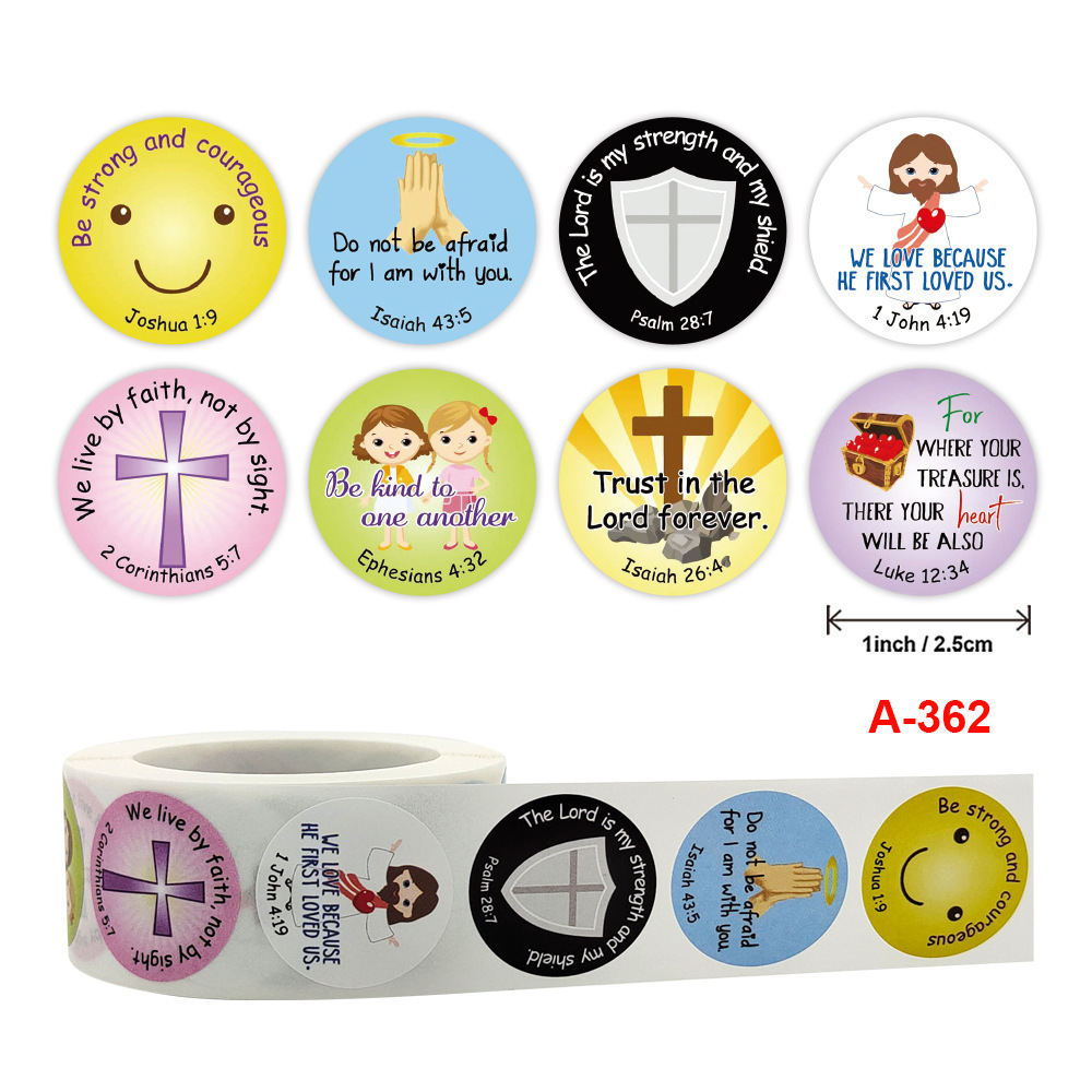 Children's Christian Stickers Bible Verses Faith Prayer God Quotes Religious Signs Art Decoration Stickers