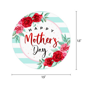 Happy Mother's Day Gift Labels Stickers Floral Mother's Day Gift Tag Adhesive Labels Stickers for Envelope Seals Gift Wrap