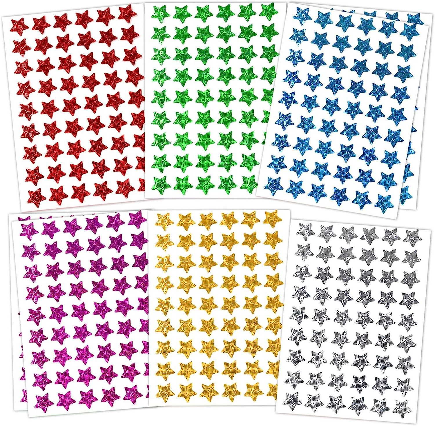 Wholesale Holographic Rainbow Small Star Stickers for Kids Reward Behavior Chart Student Planner and Teacher reward Sticker