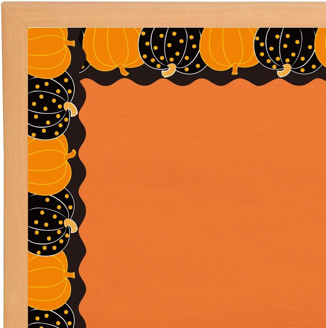 Halloween Thanksgiving Pumpkin Scalloped Border Trim for Fall Classroom Bulletin Board Decoration 36 Feet