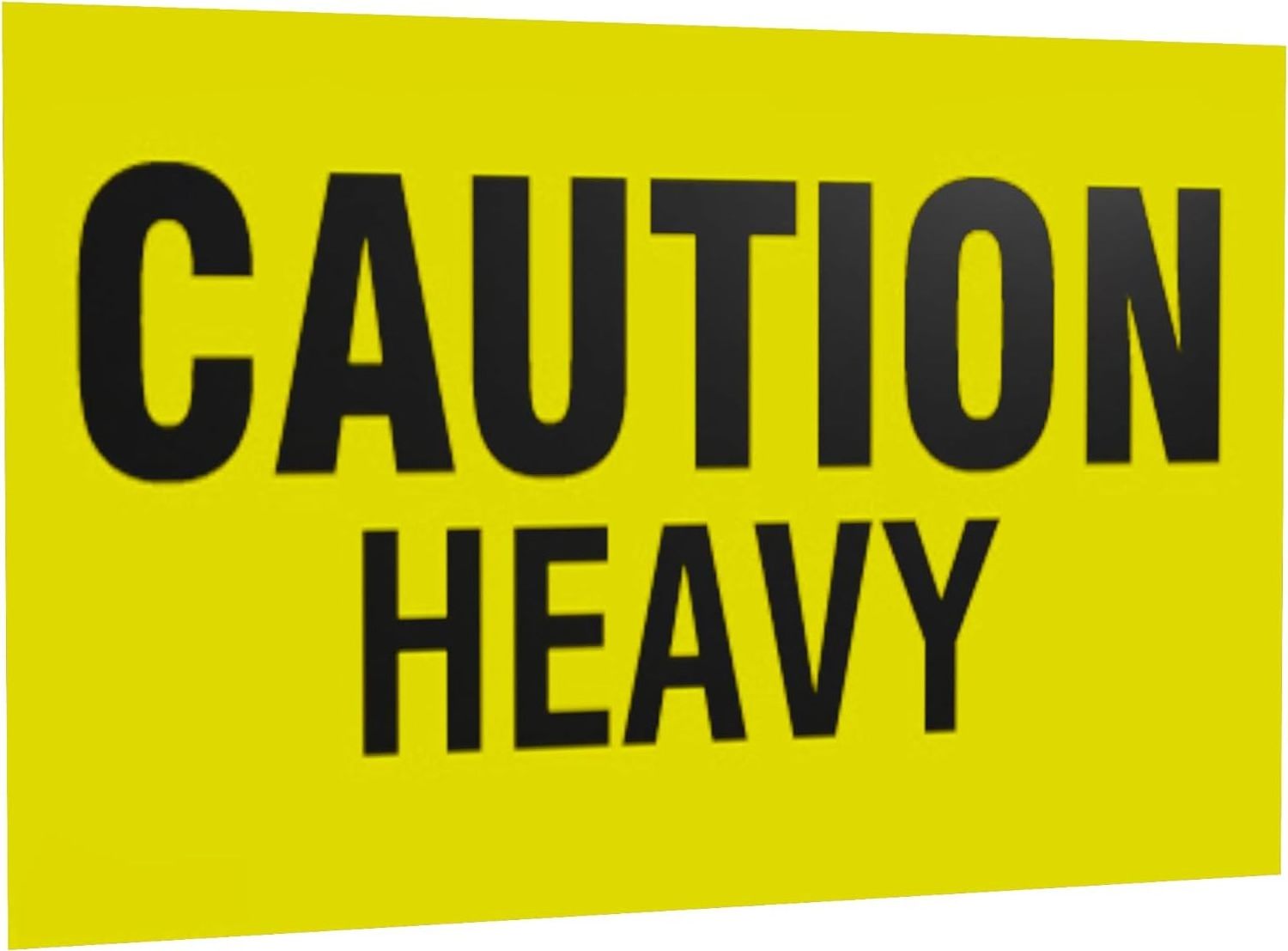 Printed Waterproof Heavy Object Team Left Required Package Caution Heavy Fluorescent Label Stickers for Shipping and Packing