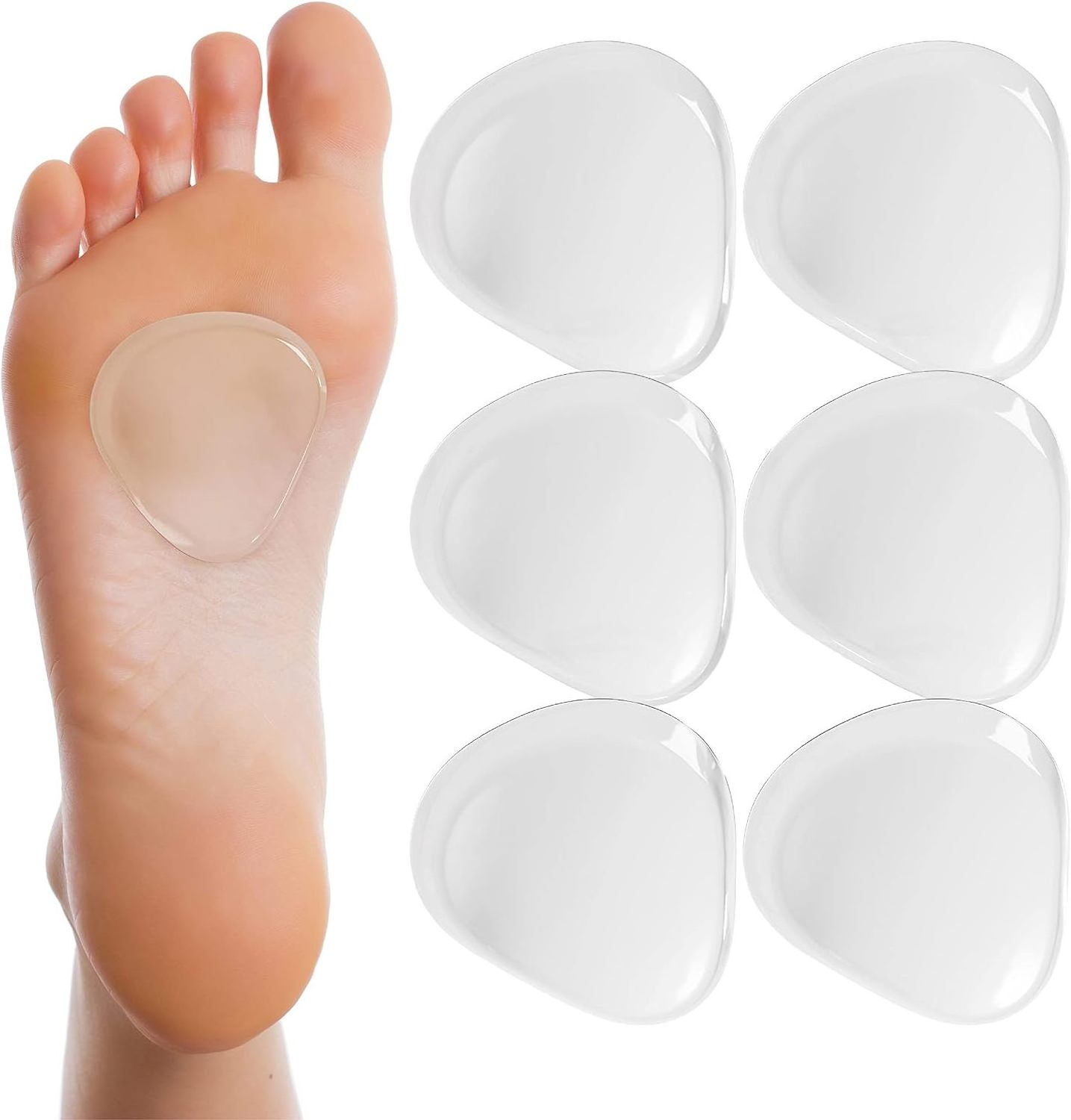 Pads Ball of Foot Cushions 8 Pack Gel Ball Feet Pads Callus Foot Pain Relief Bunion Forefoot Support for Women Men