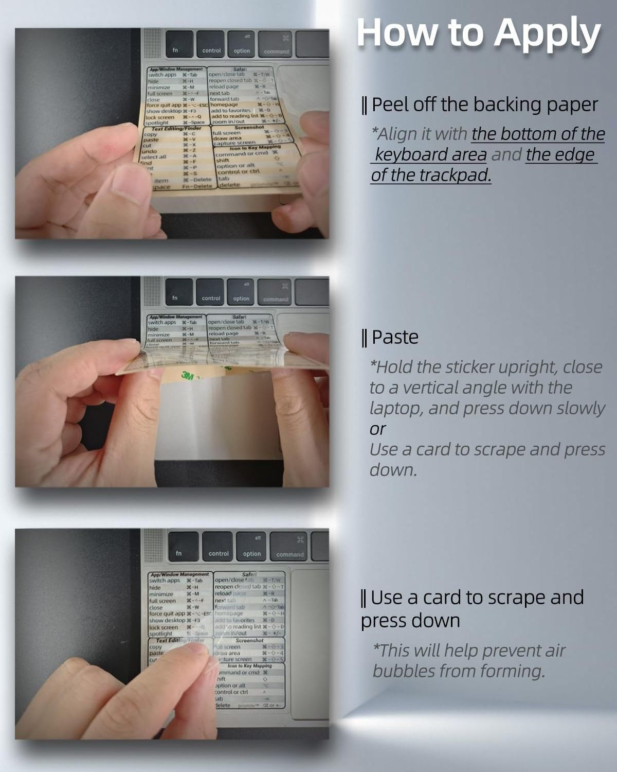 Suitable Desktop Keyboard Shortcuts Clear Vinyl Sticker Compatible With Windows Desktop Adhesive Shortcut Sticker