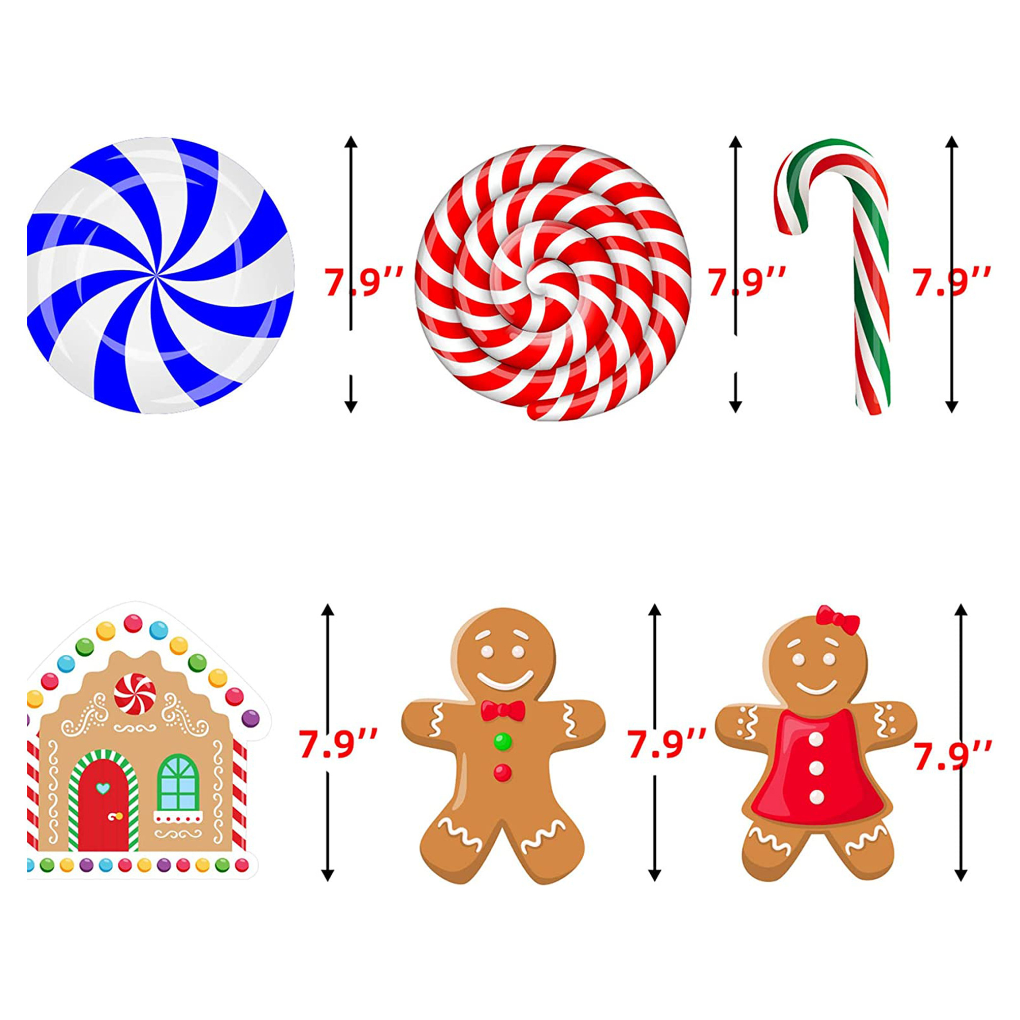 Peppermint wall Decals Stickers for floor Christmas Stickers for Wall Candy Wall Stickers Christmas