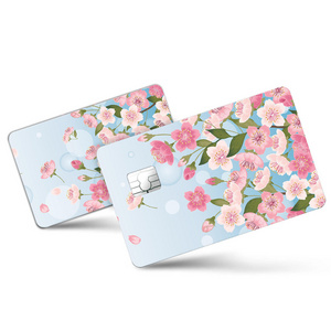 White Wildflower Floral Card Stickers Skin Slim Waterproof Anti-Wrinkling Removable Vinyl Debit Cover Credit Card Decals