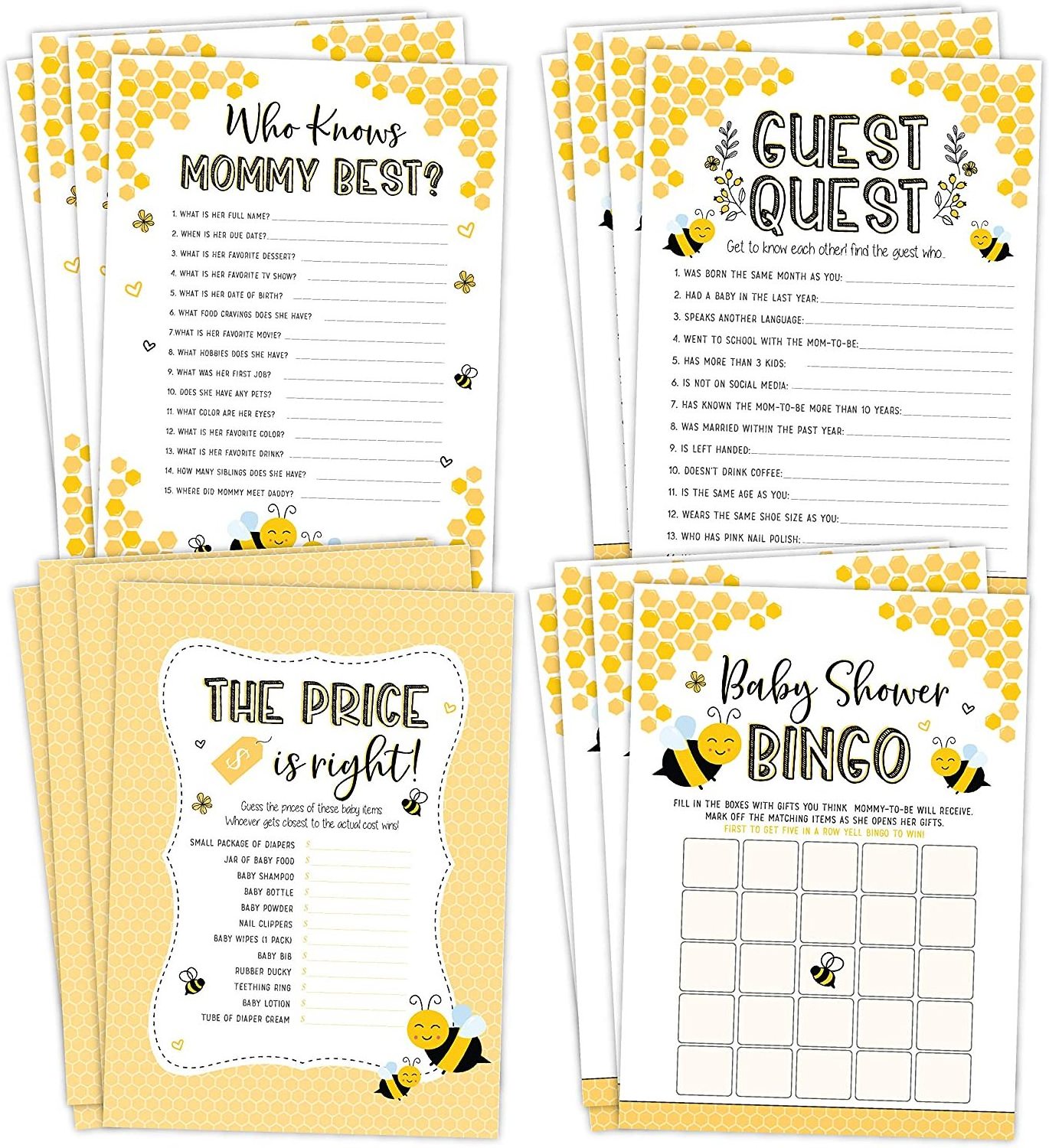 Bumble Bee Assorted Note Cards Cute Blank Greeting Cards With Envelopes Friendly Stationary Set