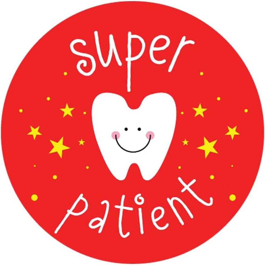 Custom High Quality Simple Dental Stickers Happy Tooth Shaped Die-cut Stickers for Kids Classroom Party Prizes Car