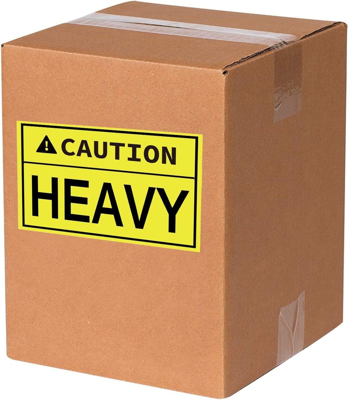 Printed Waterproof Heavy Object Team Left Required Package Caution Heavy Fluorescent Label Stickers for Shipping and Packing