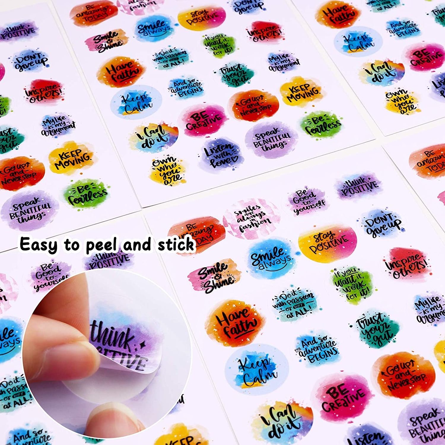 Custom adhesive paper motivational kids stickers inspirational stickers sheet