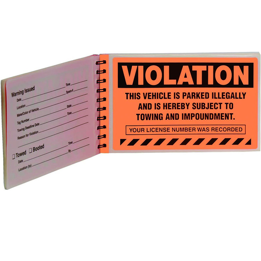 Parking Violation Stickers Vehicle Illegally Parked Subject to Impoundment Sticker Hard to Remove Write-On Tickets