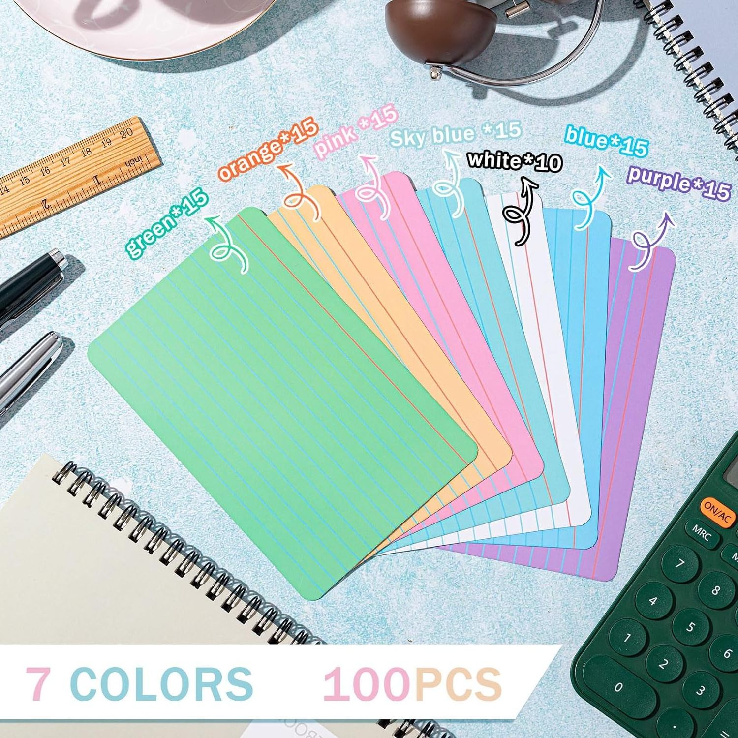 Dry Erase Index Cards Laminated Cards Reusable Dry Erase Note Flash Sheets Game Cards for School Office Home to Do List