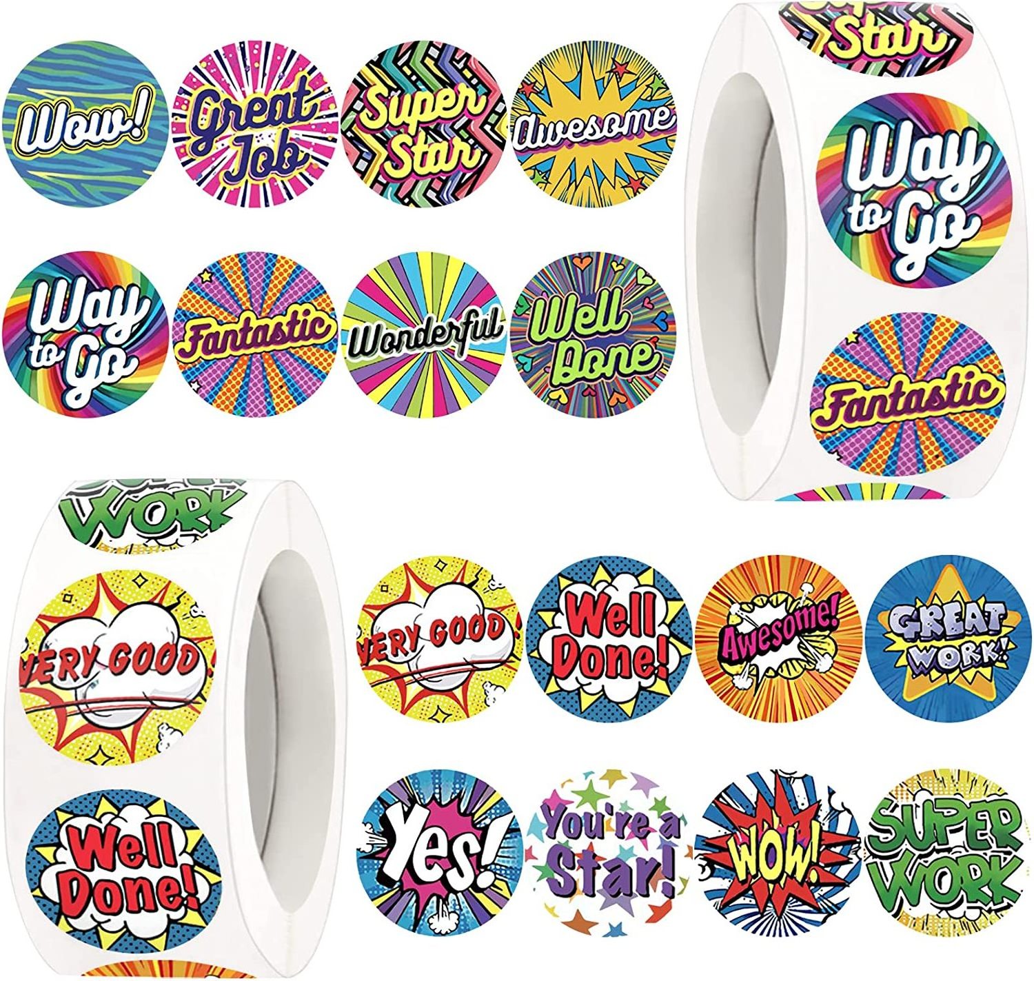 Positive Stickers Motivational Encouragement Quote Label Stickers Handwritten Modern Artistic Inspirational Stickers